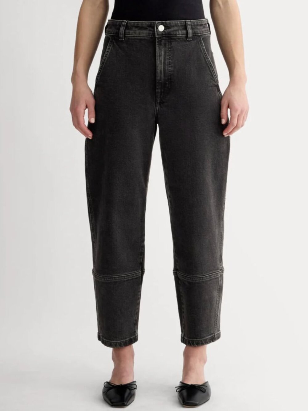 Everlane Utility Barrel Pant, Black, Size 10